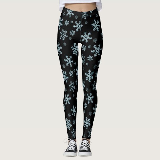 Leggings Polainas del invierno, copos de nieve de los