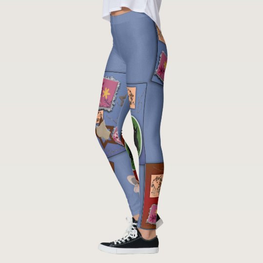 Leggings Polainas del jardín del remiendo
