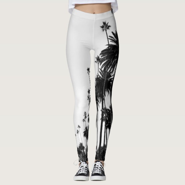 Leggings Polainas del LA de las palmeras (Anverso)