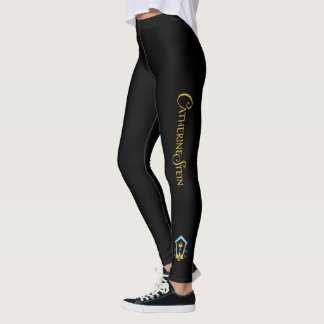 Leggings Polainas del logotipo de Catherine Stein - negro