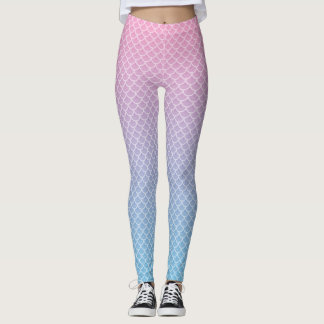 Leggings Polainas del modelo de la sirena de Kawaii Ombre