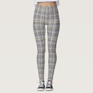 Leggings Polainas del moreno/de las mujeres amarillas del