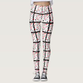 Leggings Polainas del negro del juego de la tarjeta