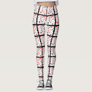 Leggings Polainas del negro del juego de la tarjeta