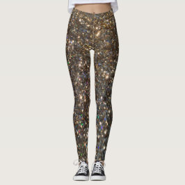 Leggings ¡Polainas del oro del purpurina del Glitz!