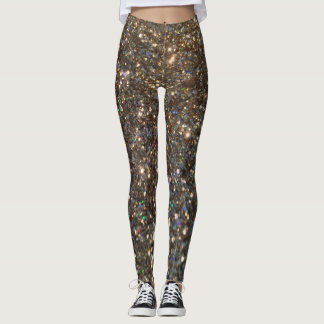 Leggings ¡Polainas del oro del purpurina del Glitz!