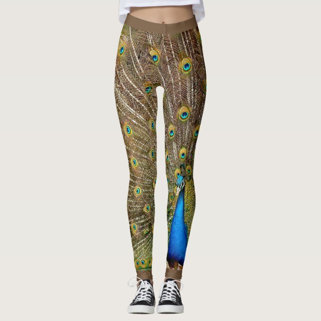 Leggings Polainas del pavo real (Anverso)