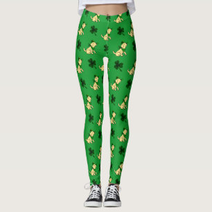Leggings Polainas del perrito de Labrador del amarillo del
