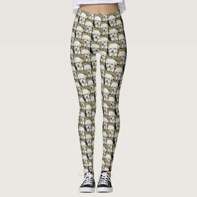 Leggings Polainas del perrito de Maltipoo (Anverso)