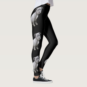 Leggings Polainas del perro de perrito de Pitbull