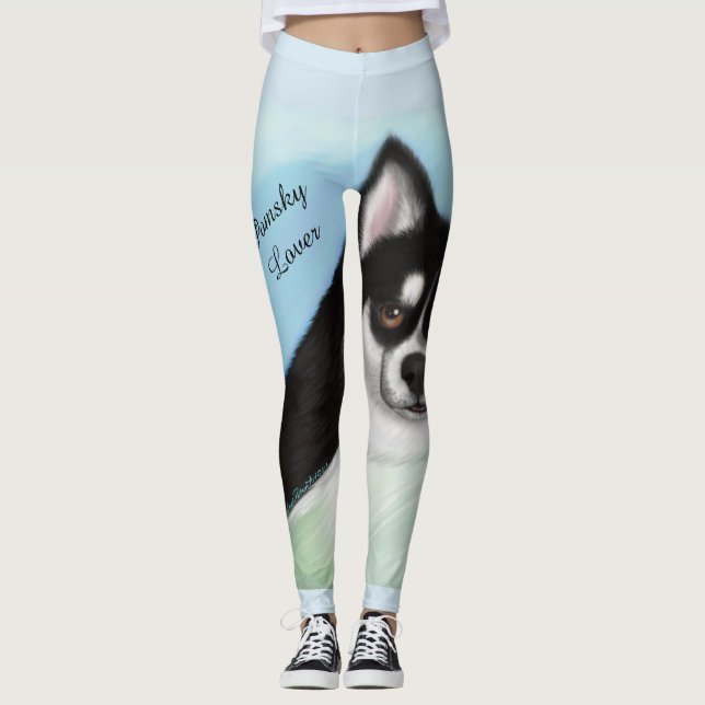 Leggings Polainas del perro de Pomsky (Anverso)