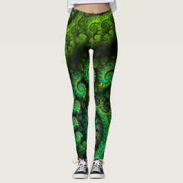 Leggings Polainas del personalizado del fractal del amor de