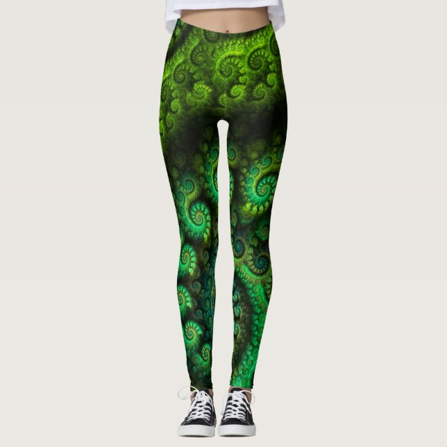 Leggings Polainas del personalizado del fractal del amor de (Anverso)
