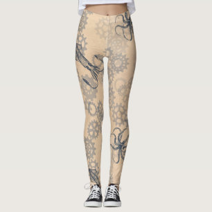 Leggings polainas del pulpo del steampunk