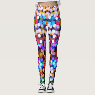 Leggings Polainas del punto del arco iris