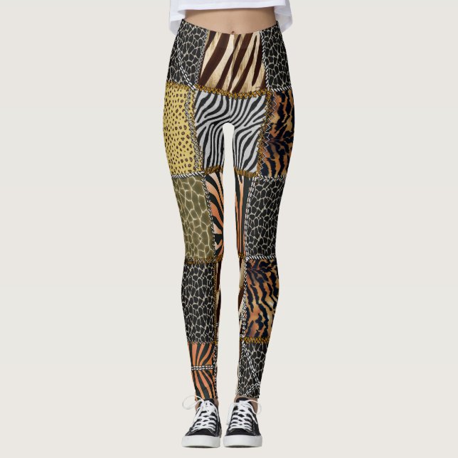 Leggings Polainas del remiendo del safari (Anverso)