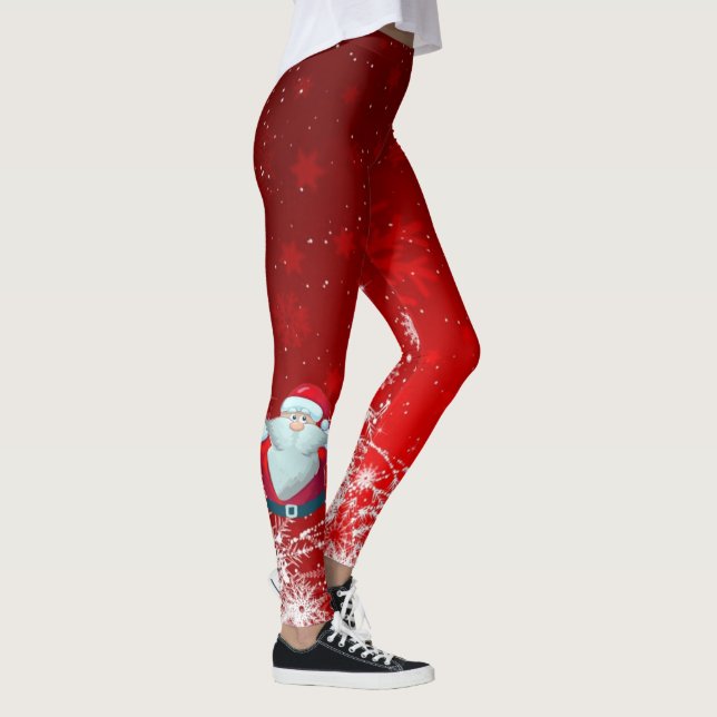 Leggings Polainas del rojo de Santa (Derecha)