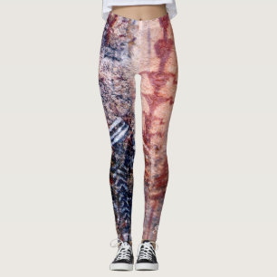 Leggings Polainas del sudoeste, escritura antigua con