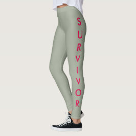 LEGGINGS POLAINAS DEL SUPERVIVIENTE DEL CÁNCER DEL PECHO DE