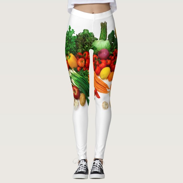 Leggings Polainas del veggie del VEGANO (Anverso)