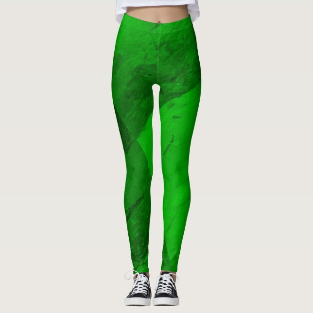 Leggings Polainas del verde esmeralda (Anverso)
