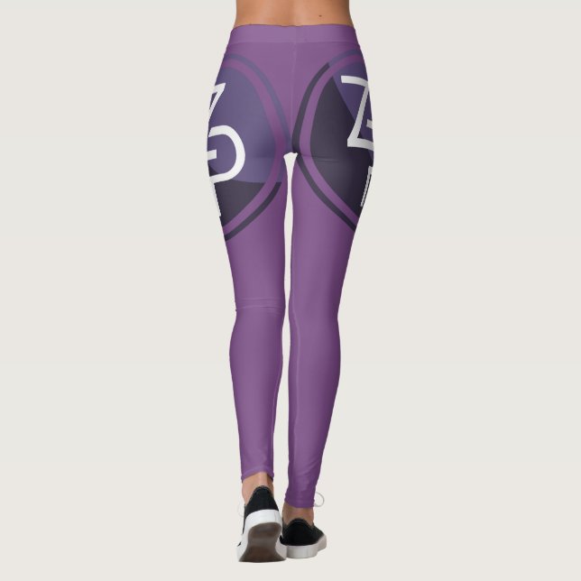 Leggings Polainas del zPIV de PIVX púrpuras (Reverso)