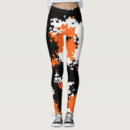Leggings Polainas descaradas de Camo del chica - naranja