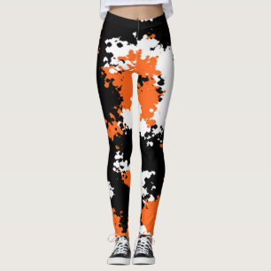 Leggings Polainas descaradas de Camo del chica - naranja