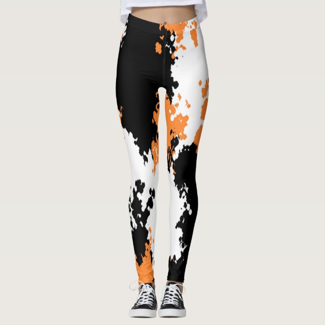 Leggings Polainas descaradas de Camo del chica - naranja (Anverso)