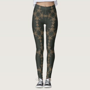 Leggings Polainas detalladas adornadas del oro lujoso