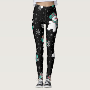 Leggings Polainas divertidas del modelo del muñeco de niev