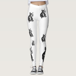 Leggings Polainas dulces del perro del perrito de Buldog