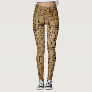 Leggings Polainas egipcias de los Hieroglyphics del vintage