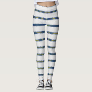 Leggings Polainas elegantes de la raya azul