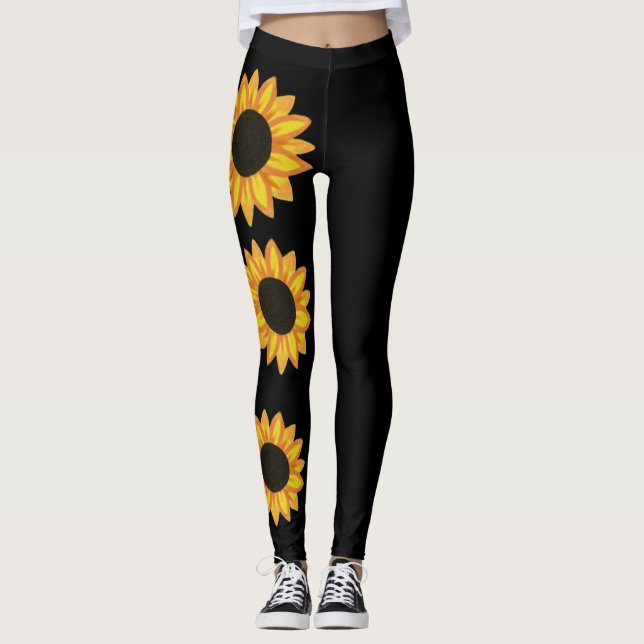 Leggings Polainas elegantes deportivas del negro del (Anverso)