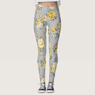 Leggings Polainas elegantes lamentables del rosa amarillo