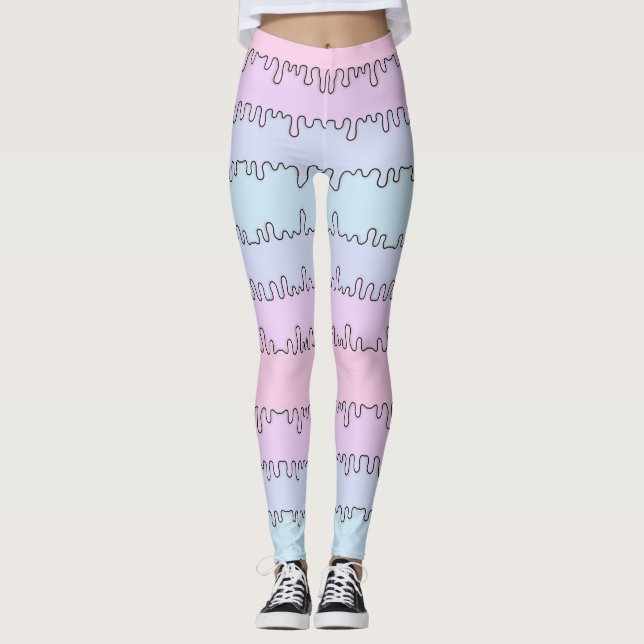 Leggings Polainas en colores pastel de la sustancia (Anverso)
