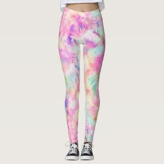 Leggings Polainas en colores pastel del teñido anudado de