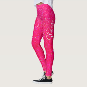 Leggings Polainas - encanto del purpurina de las rosas