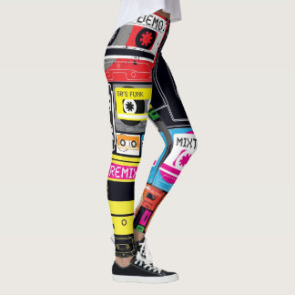 Leggings Polainas enrrolladas locas de la cinta de la