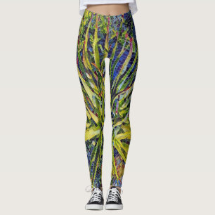Leggings Polainas estilizadas del áloe del mosaico