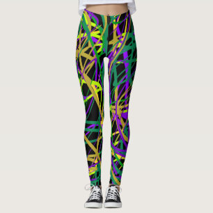 Leggings Polainas extrañas de la pintura