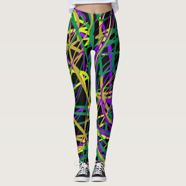 Leggings Polainas extrañas de la pintura (Anverso)