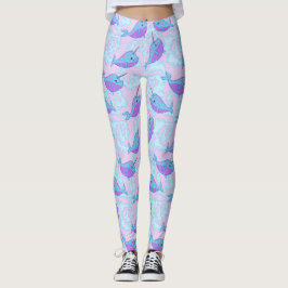 Leggings Polainas felices del modelo de Narwhal