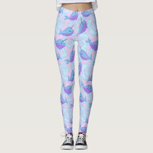 Leggings Polainas felices del modelo de Narwhal