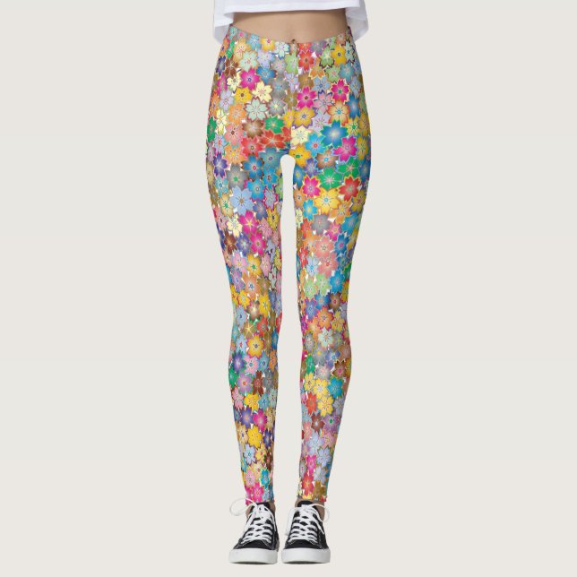 Leggings Polainas florales (Anverso)