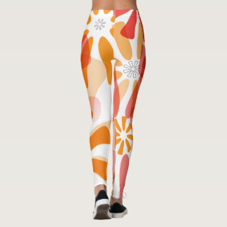 Leggings Polainas florales con la llamarada