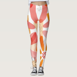 Leggings Polainas florales con la llamarada