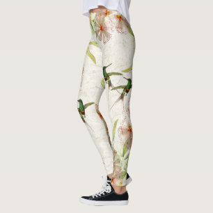 Leggings Polainas florales de la fauna de los animales de