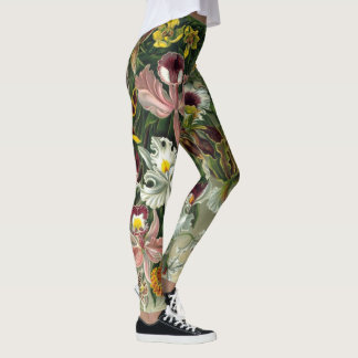 Leggings Polainas florales del vintage elegante lamentable